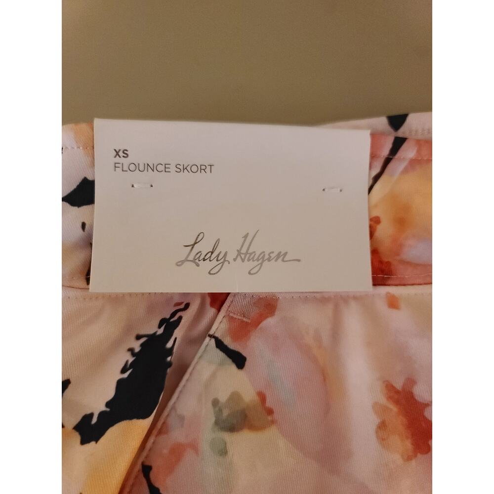 NWT Lady Hagen Women's 16" Flounce Golf Skort - watercolor floral - XS - Picture 8 of 9